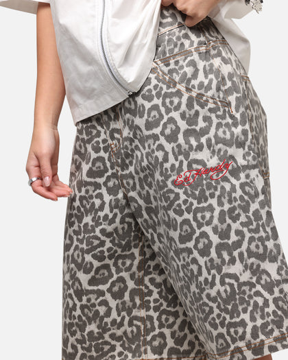 Ed Hardy Women's Leopard Jorts Leopard