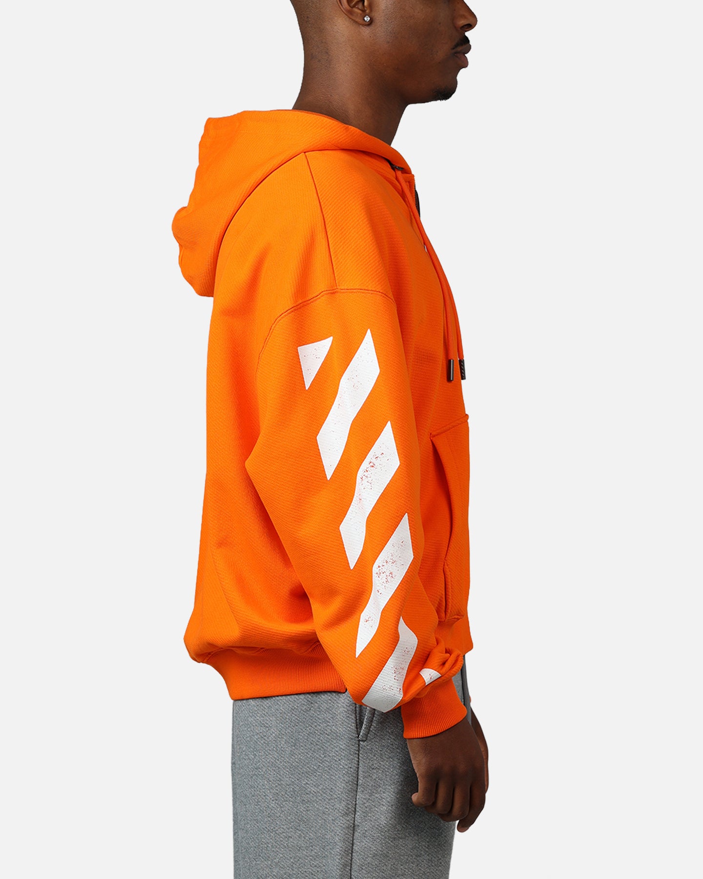 Off White Diag Full Zip Hoodie Orange | Culture Kings US