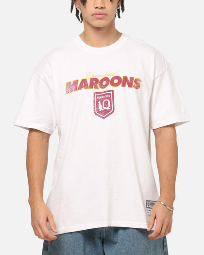 Mitchell & Ness Queensland Maroons 27 X Series Vintage T-Shirt White