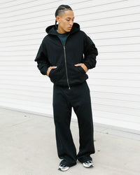 American Thrift Zip Hoodie Black