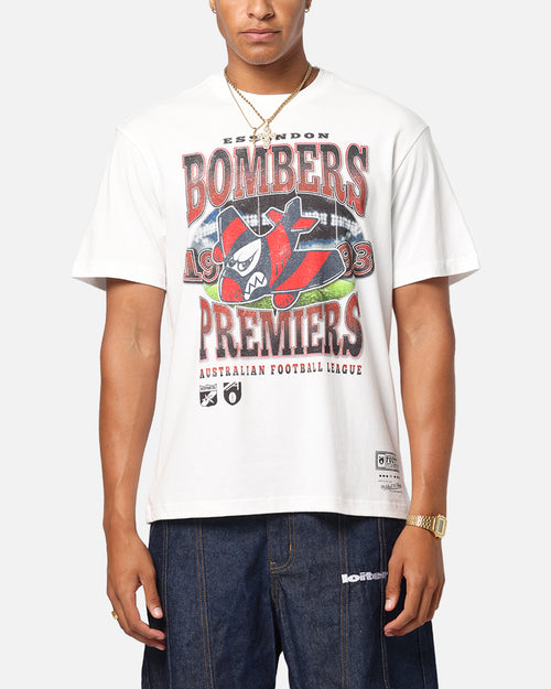 Mitchell & Ness Essendon Bombers Mascot T-Shirt Vintage White