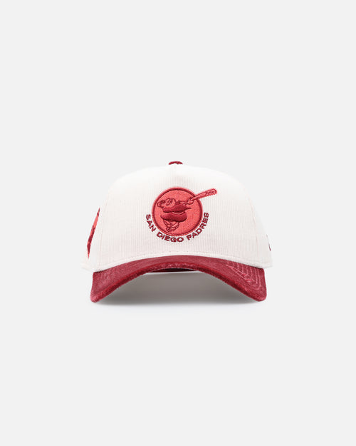 New Era San Diego Padres 'Premium Corduroy Velvet' 9FORTY A-Frame Snapback Chrome White/Cardinal