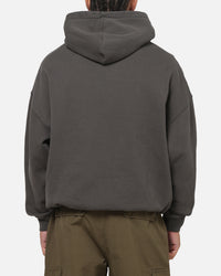 Carre Box Check Hoodie Charcoal