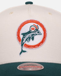 Mitchell & Ness Miami Dolphins 'Go Team Go' MVP Snapback Off White/Teal