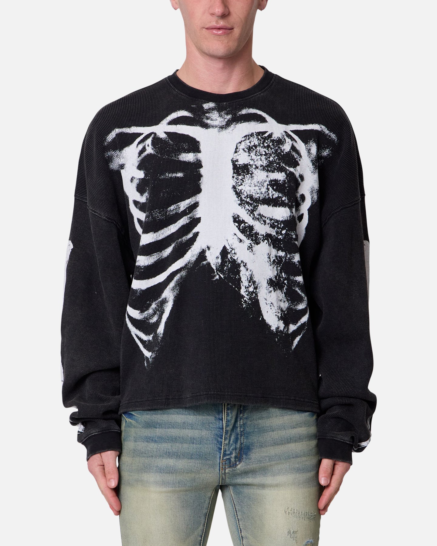 MNML X-Ray Thermal Long Sleeve T-Shirt Black | Culture Kings US