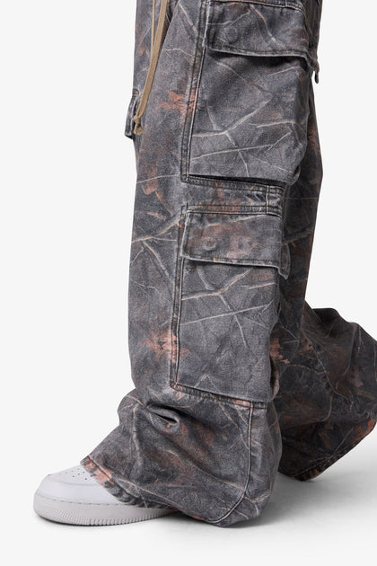 MNML Rave Double Cargo Pants Maple Camo