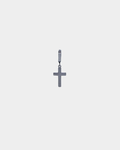 NXS Mini Cross Earring Black