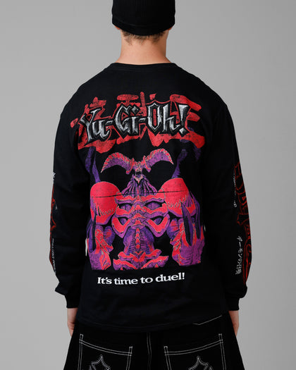 Loiter X Yu-Gi-Oh! Summoned Skull Long Sleeve T-Shirt Black