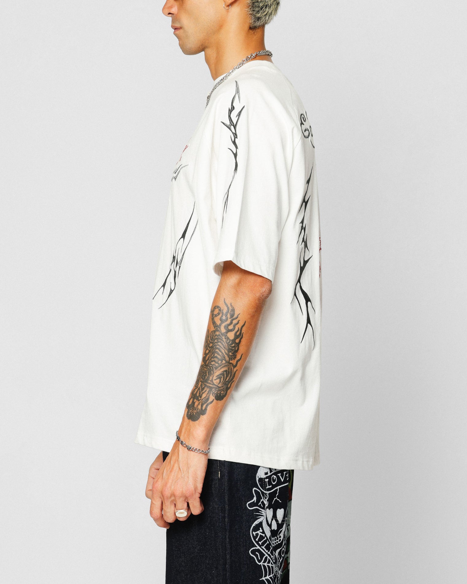 Ed Hardy Techno Oversized T-Shirt Vintage Wash | Culture Kings US