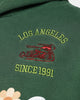 X-Large Pigment Dyed Puff Logo Pullover Hoodie Green