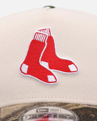 New Era Boston Red Sox 'Realtree Visor' 9FORTY A-Frame Snapback Cream/Camo