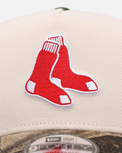 New Era Boston Red Sox 'Realtree Visor' 9FORTY A-Frame Snapback Cream/Camo