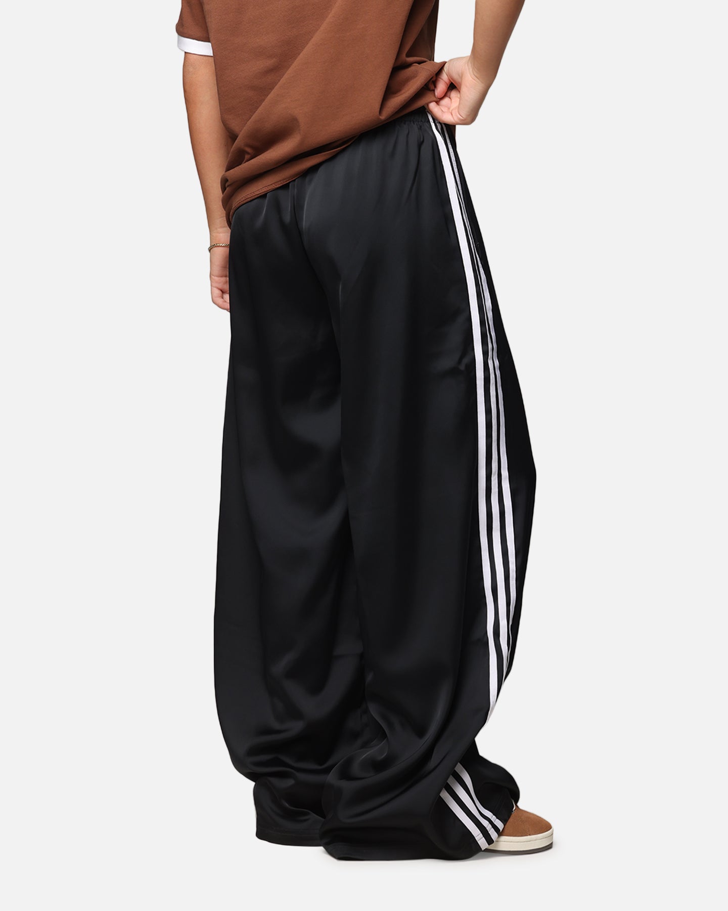 Adidas Women's Satin Wide Leg Pants Black | Culture Kings US