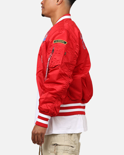 New Era X Alpha Series X MLB Philadelphia Phillies MA-1 Bomber Jacket Red