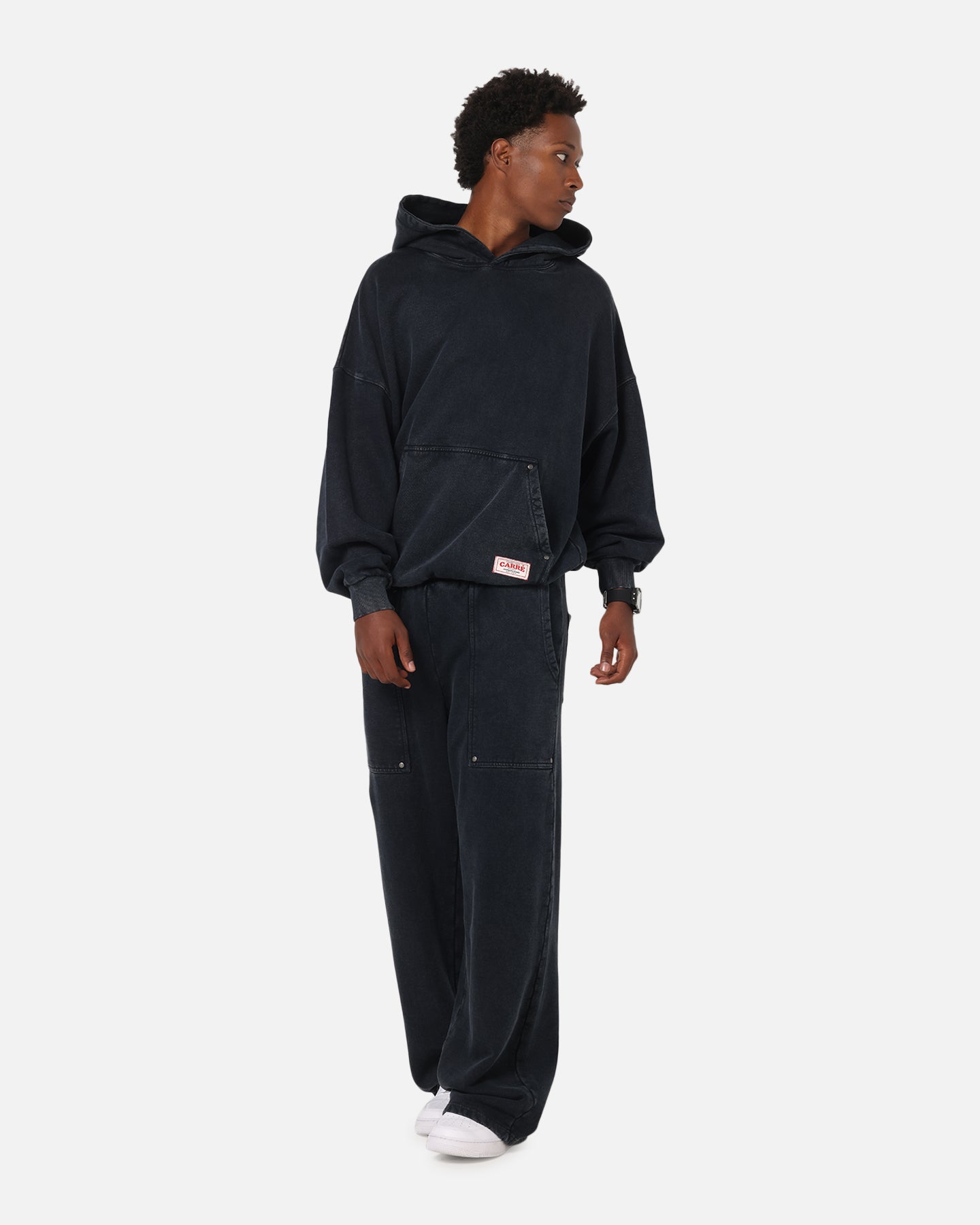 Carre Rivet Hoodie Charcoal | Culture Kings US