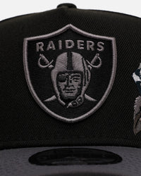 New Era Las Vegas Raiders 'Stealth Roses' 9FORTY A-Frame Snapback Black