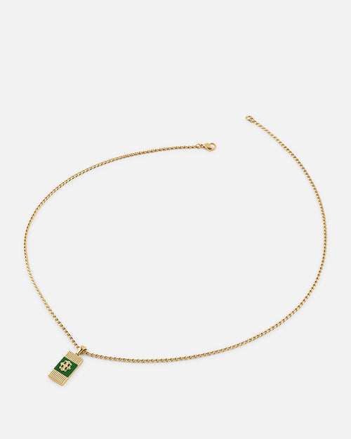 Guess Mainline Rebel Moon 26" Tag Necklace Gold