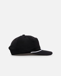 Malbon Nylon Structured Rope Snapback Black/White