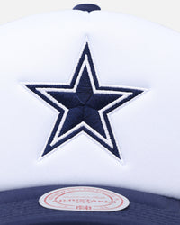 Mitchell & Ness Dallas Cowboys Logo Foam Trucker Snapback Blue/White
