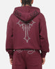 Ed Hardy Trinity Rhinestone Zip Hoodie Plum