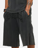 Ed Hardy Double Dragon Applique Shorts Black