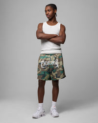 Loiter Excalibur Mesh Shorts Woodland Camo