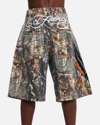 Ed Hardy Eagle Jorts Real Tree Camo