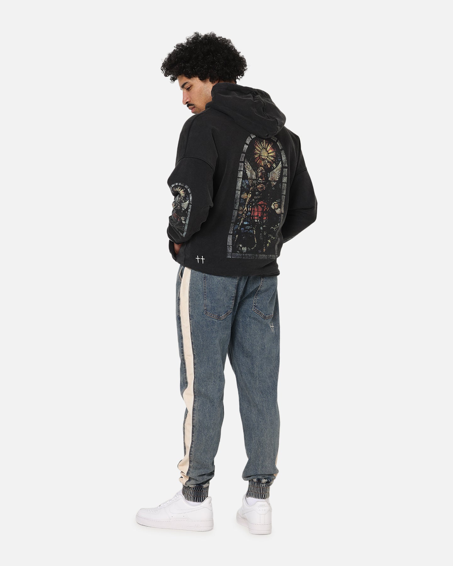 Saint Morta Kingdomcome Boxy Zip Hoodie Black | Culture Kings US