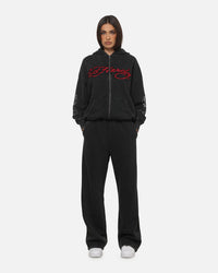 Ed Hardy Women's Rose Zip Hoodie Washed Black