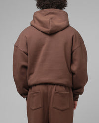 Loiter Hybrid Premium Hoodie Brown/Pink