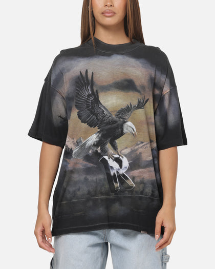 Represent Chrome Flight T-Shirt Stained Black