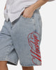 Worship Scripted Big Dawg Jean Shorts Worn Blue
