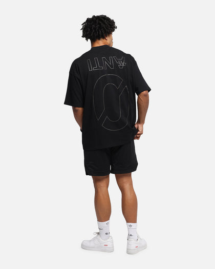 The Anti Order Azero Stencil Mock Neck T-Shirt Black