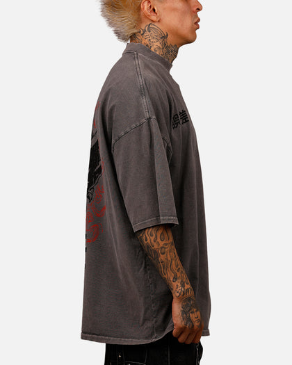 The Anti Order Oni Mockneck T-Shirt Washed Charcoal