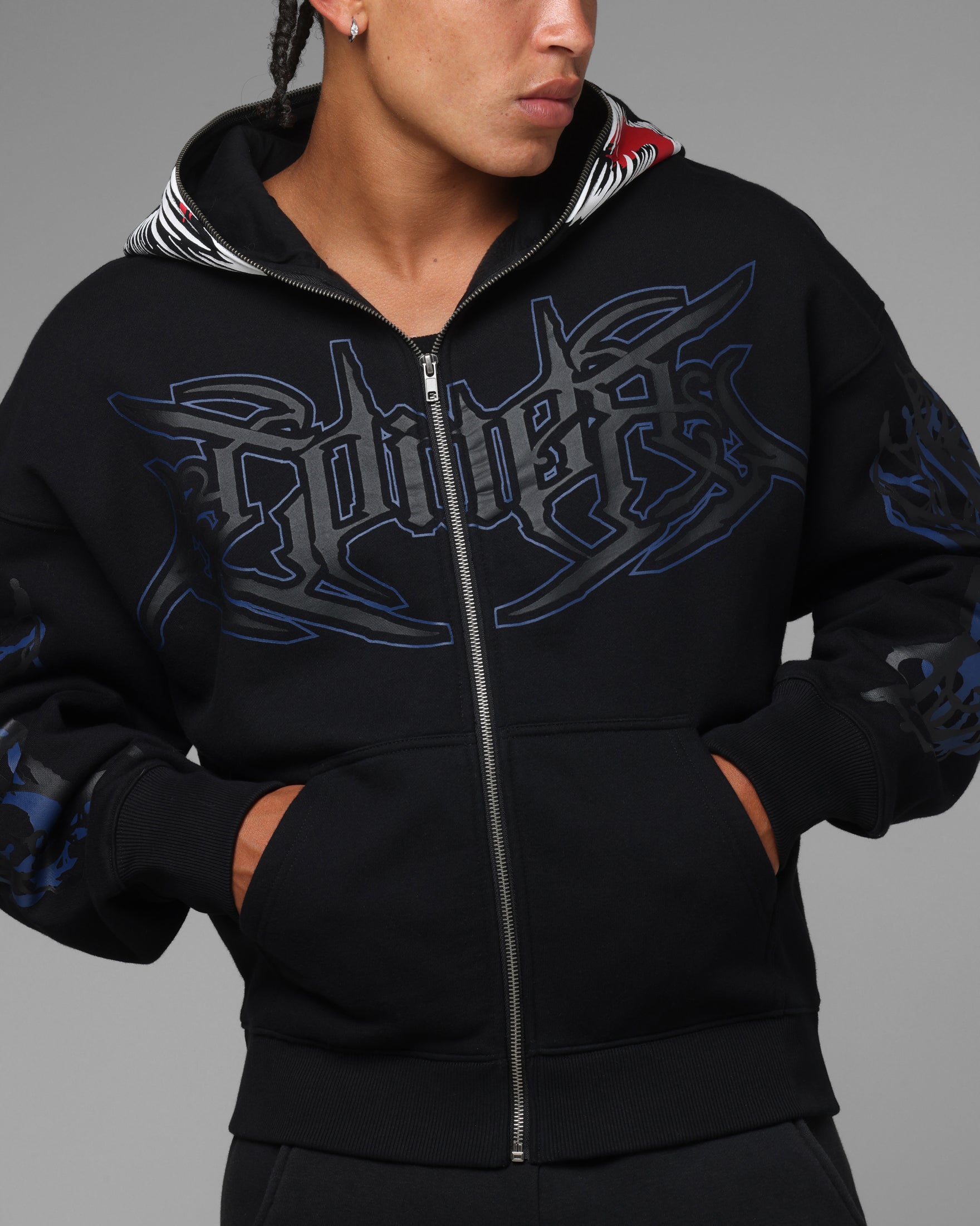 Loiter Marvel Venom Zip Through Hoodie Black | Culture Kings US
