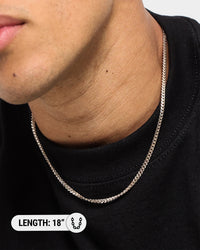 House Of Auric 3mm Cuban Chain Sterling Silver