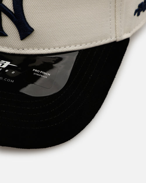 Pro Standard New York Yankees 'Signature Suede' Pro Pinch Strapback Off White/Black