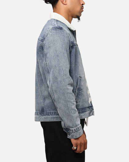 Saint Morta Gothic Distressed Denim Jacket Dirty Denim