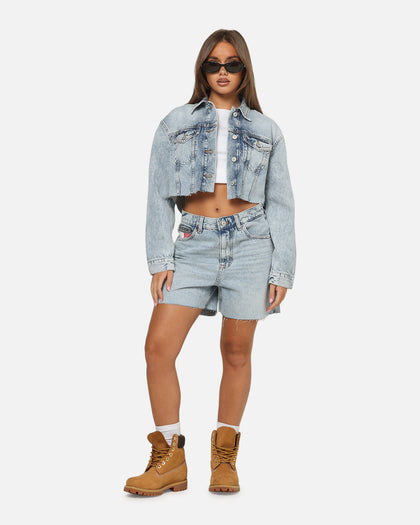 Tommy Jeans Women's Mom Fit Denim Shorts Mid Denim