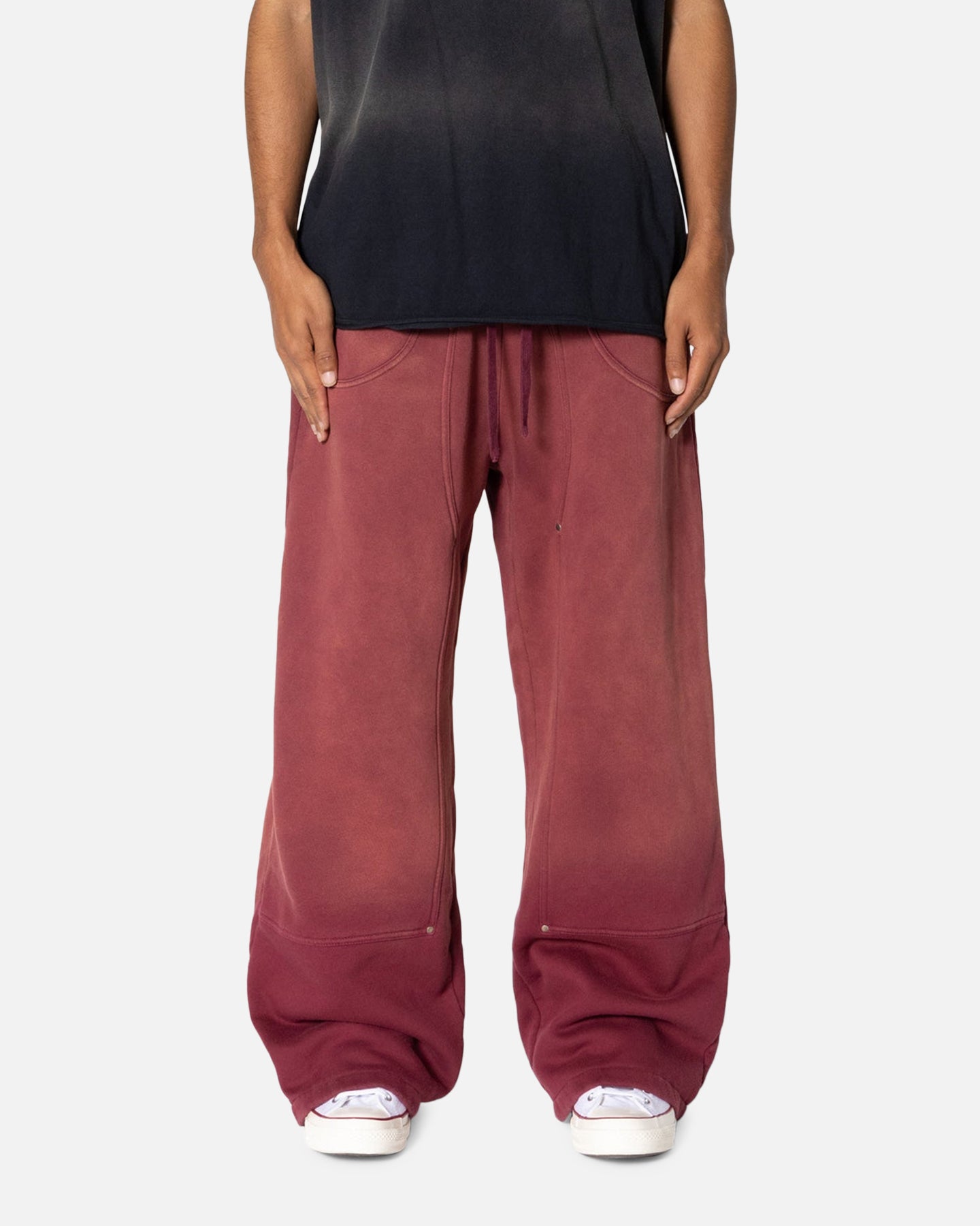 MNML West Double Knee Sweatpants Red | Culture Kings US