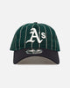 New Era Oakland Athletics 'Pinstripe' 9FORTY A-Frame Snapback Dark Green