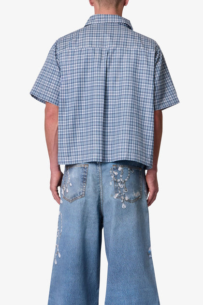 MNML Plaid Poplin Cropped Shirt