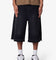 MNML Ultra Offset Button Denim Shorts Black