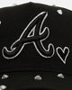 New Era Atlanta Braves 'Black Satin Hearts' 9FORTY A-Frame Snapback Black
