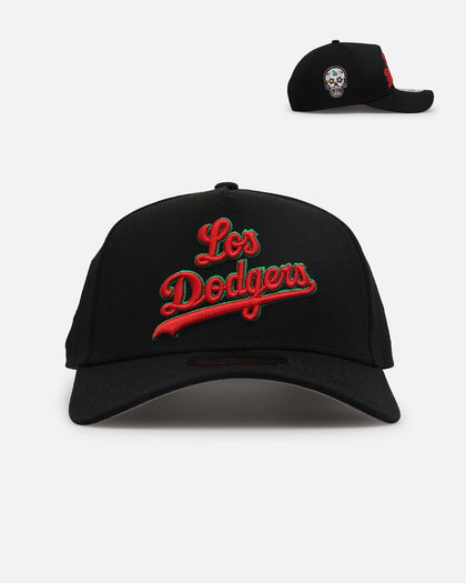 New Era Los Angeles Dodgers 'Sugar Skull Side Patch' 9FORTY A-Frame Snapback Black/Red/Green
