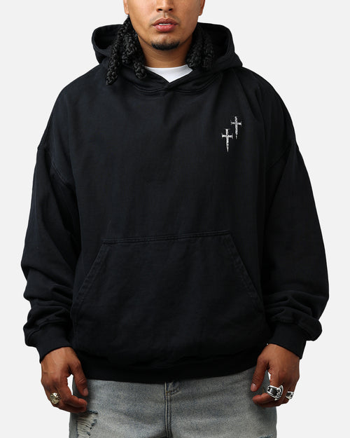 Saint Morta Ride Or Die Boxy Hoodie Black