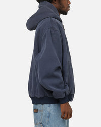 Carre Sherpa Lined Zip Hoodie Navy