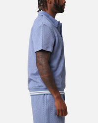 XXIII Danny Knit Polo Shirt Floral Blue