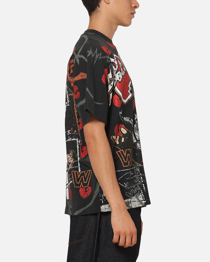 Culture Kings X WWE Shawn Michaels All Over Print T-Shirt Black