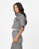 X-Girl Women's Peels Zip Up Cropped T-Shirt Navy